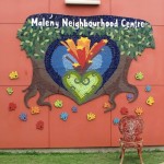 community mosaic installed on site at the Maleny Neighbourhood Centre