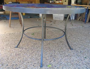 Down under mosaic patio table base
