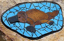 platypus mosaic installation