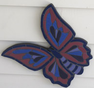 outdoor mosaic wall wisdom butterfly
