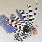 lionfish mosaic closeup on completion