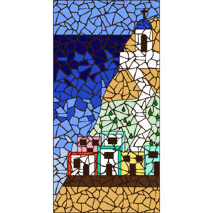 Greek islands mosaic kit design for instruction booklet